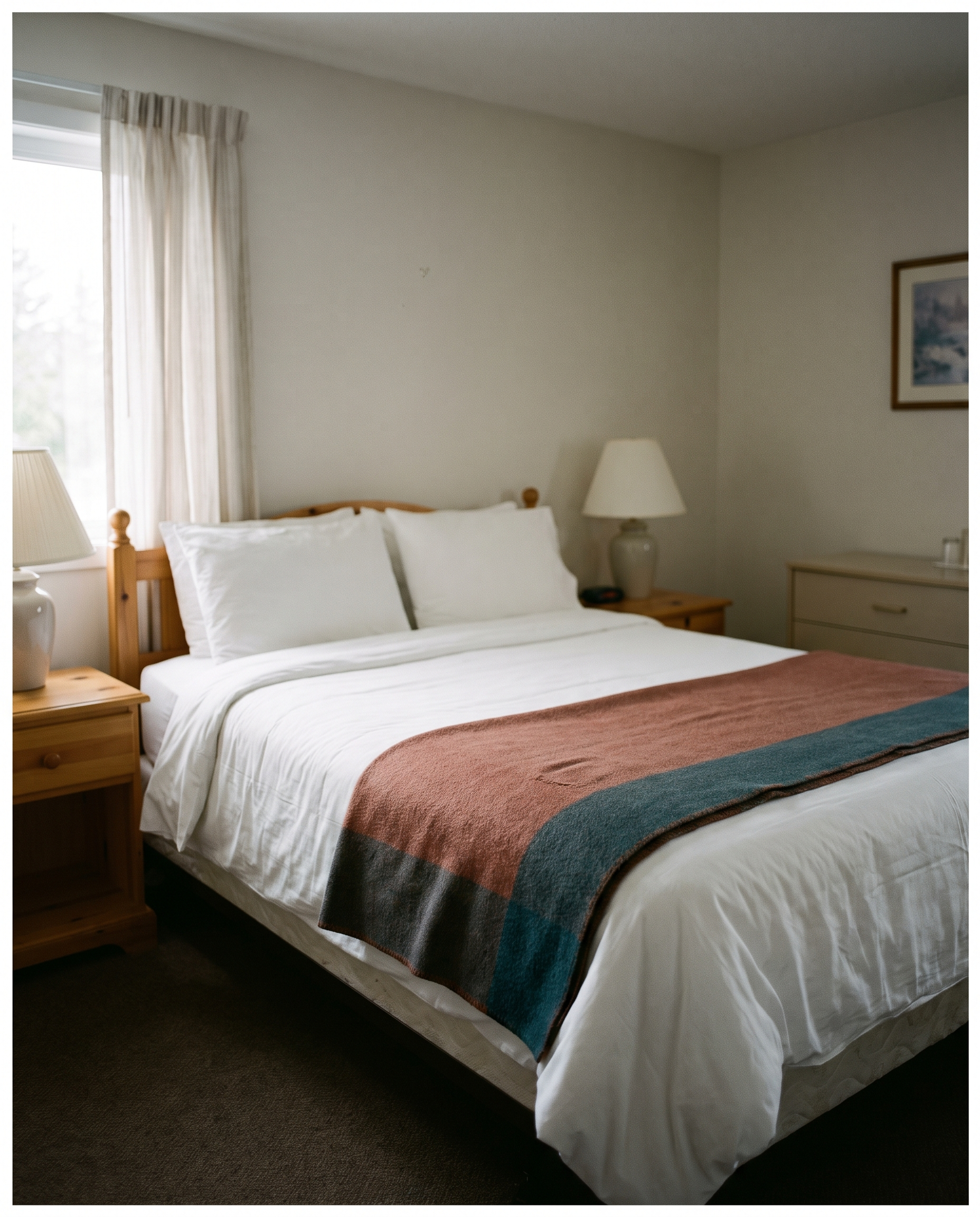 A clean Standard Queen room at Harbour Light Motor Inn
